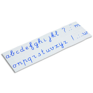 Printed Alphabet: International Cursive - Blue