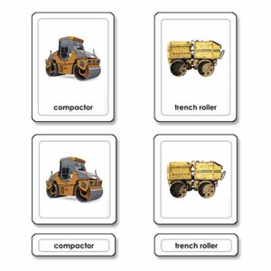 Construction Equipment 3 Part Cards