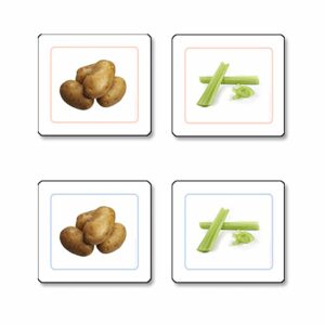 Verduras trabajo de emparejar
