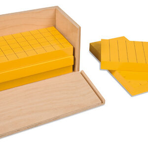 Five Yellow Prisms In Wooden Box