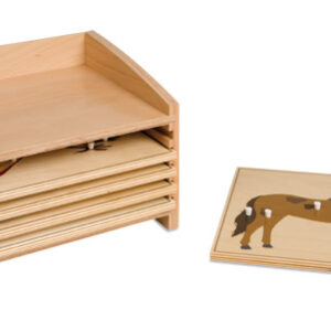 Animal Puzzle Cabinet: Five Compartments