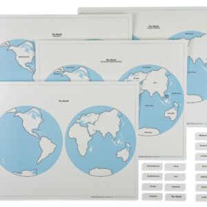 Hemisphere Maps And Labels Set