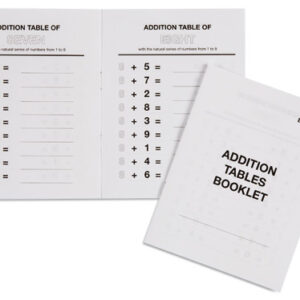 Addition Tables Booklet: 2