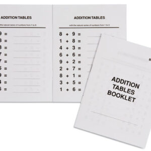 Addition Tables Booklet: 3