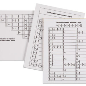 Fraction Equivalent Research Sheets